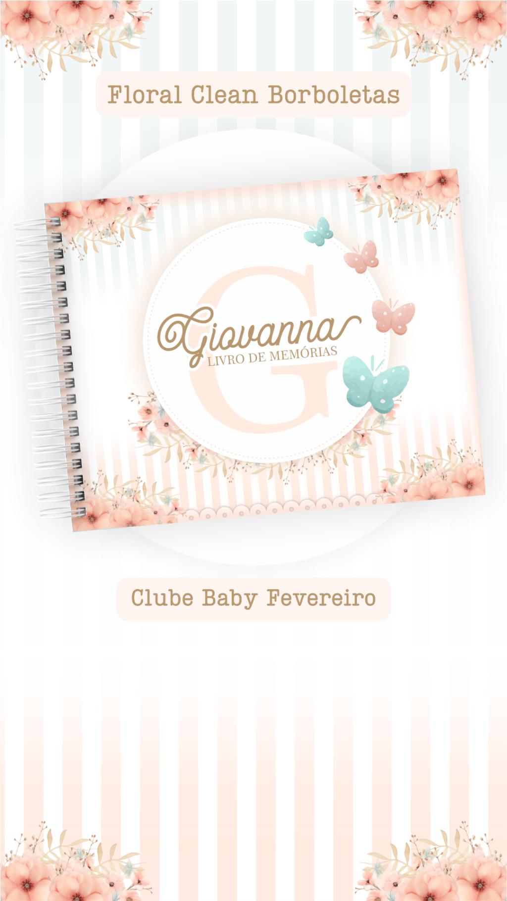 Floral Clean Borboletas - Kit Maternidade - Imagem 11