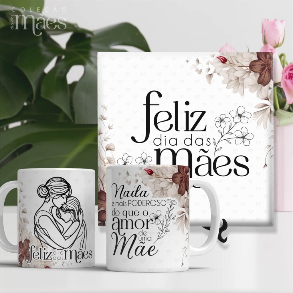 Artes Canecas e Azulejos SEM Foto - Dia das Mães V24 (Vintage) - Imagem 20