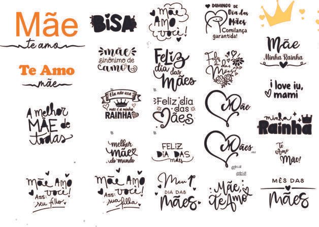 35 Artes Lettering Dia das Mães em Studio - Nick Design