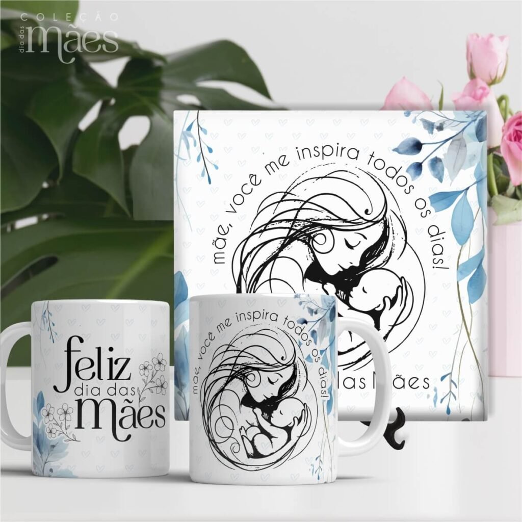 Artes Canecas e Azulejos SEM Foto - Dia das Mães V24 (Vintage) - Imagem 11