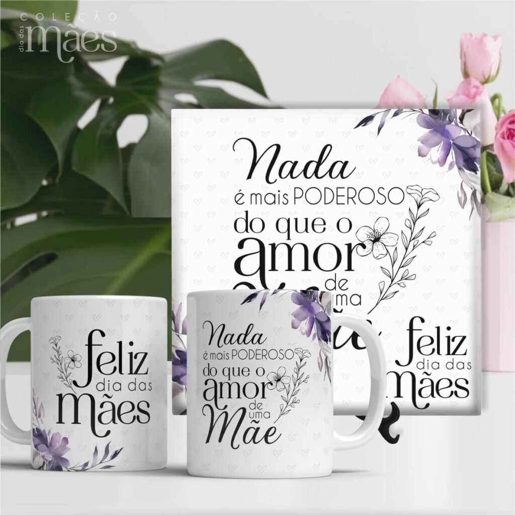 Artes Canecas e Azulejos SEM Foto - Dia das Mães V24 (Vintage) - Imagem 13