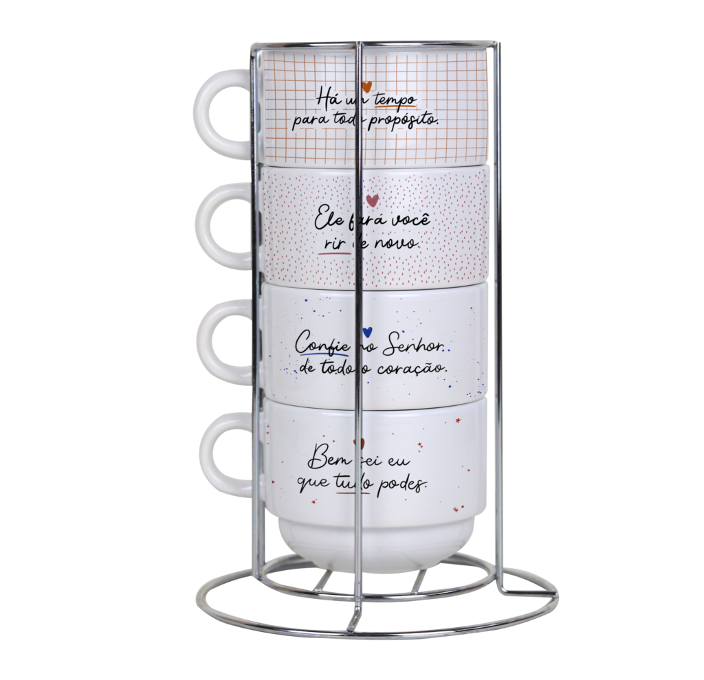Kit 6 Versiculos - Artes Torre Xícaras - Imagem 1