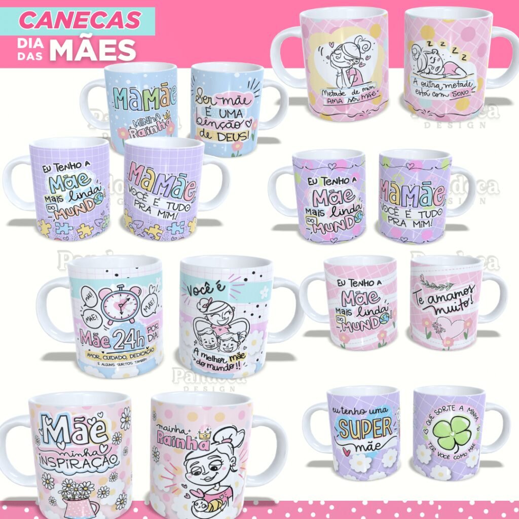 PACK Artes Digitais para Canecas - Dia Das Mães (Pandoca) - Imagem 8