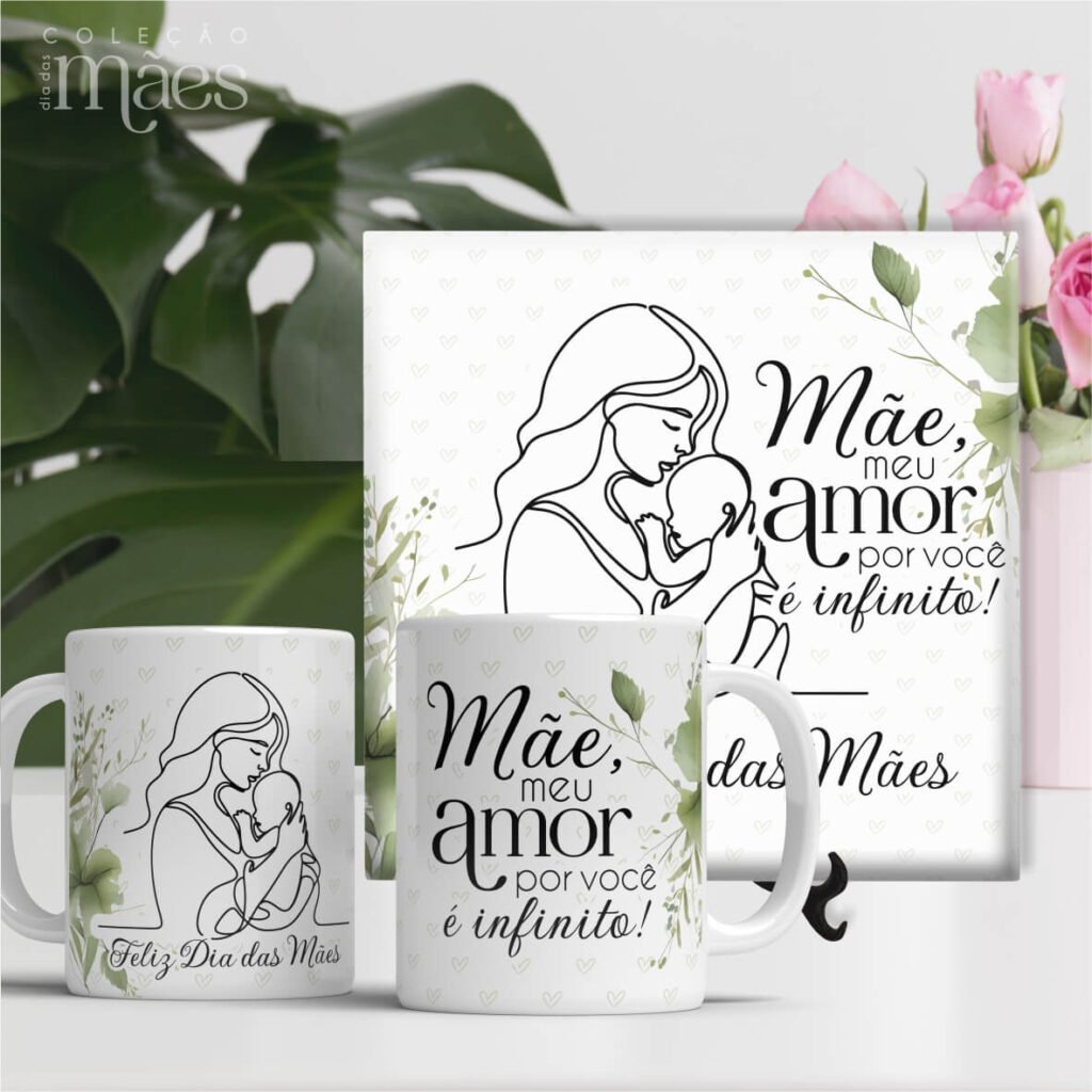 Artes Canecas e Azulejos SEM Foto - Dia das Mães V24 (Vintage) - Imagem 15