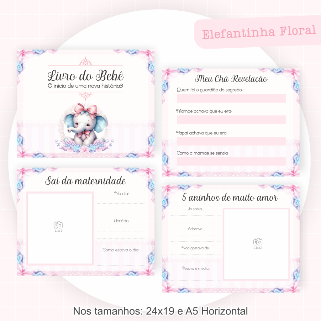 Elefantinha Floral - Kit Maternidade - Imagem 2
