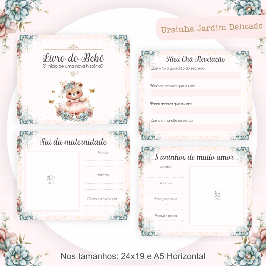 Ursinha Jardim Delicado - Kit Maternidade - Imagem 12