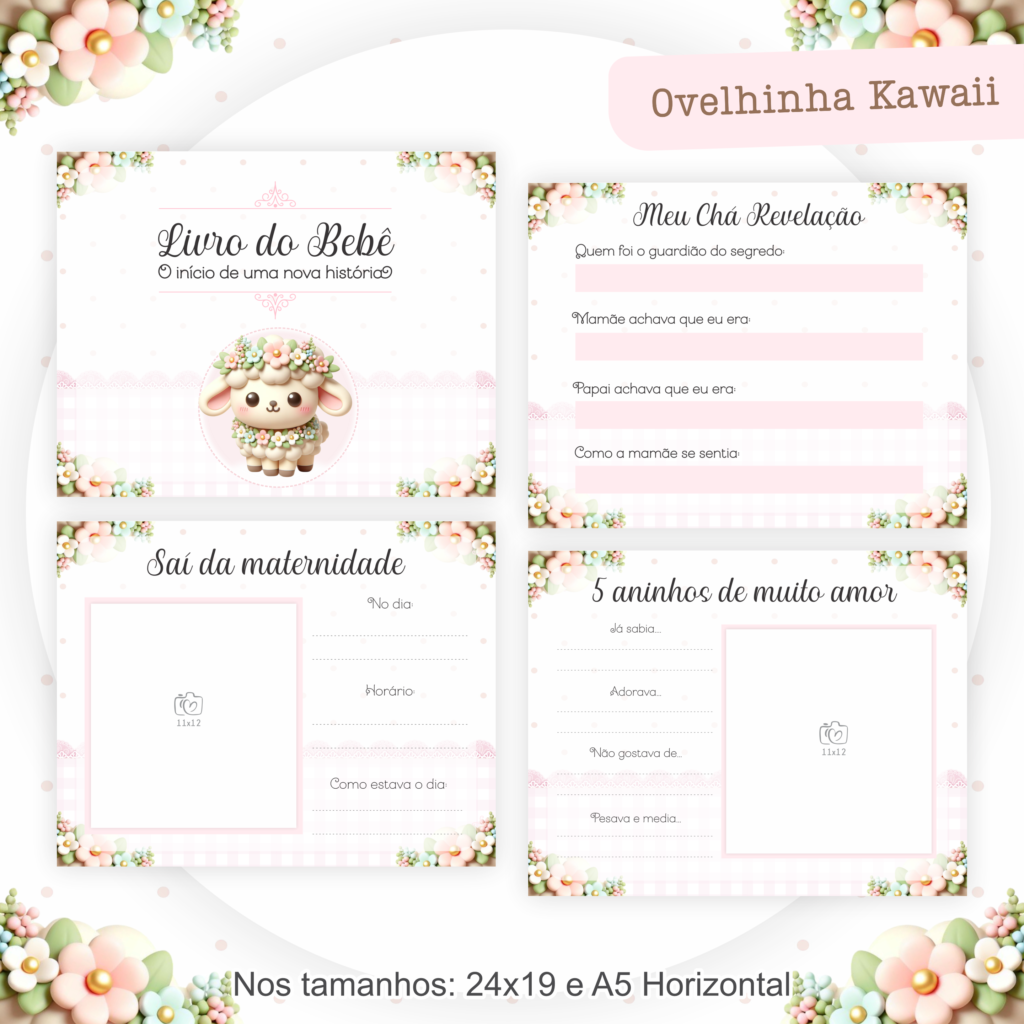 Ovelinha Kawaii - Kit Maternidade - Imagem 4