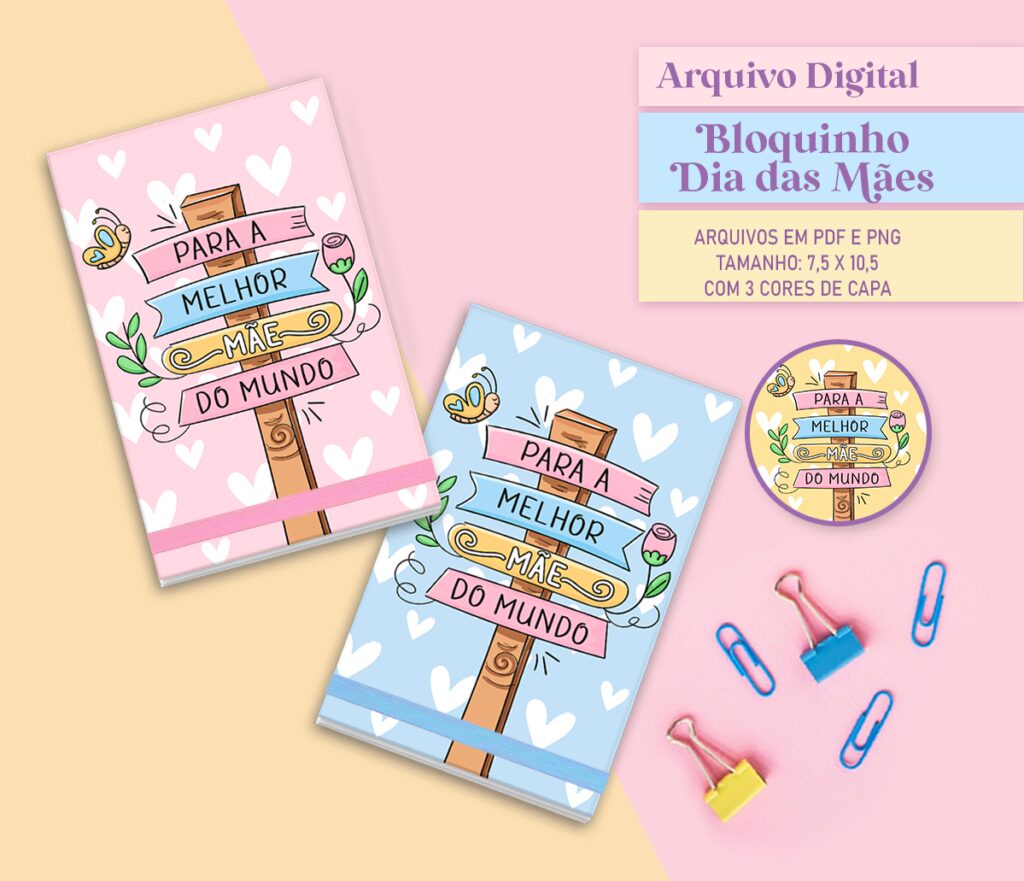 FREEBIE Bloquinho Cartonado Dia das Mães (Rafa Design) - Imagem 1