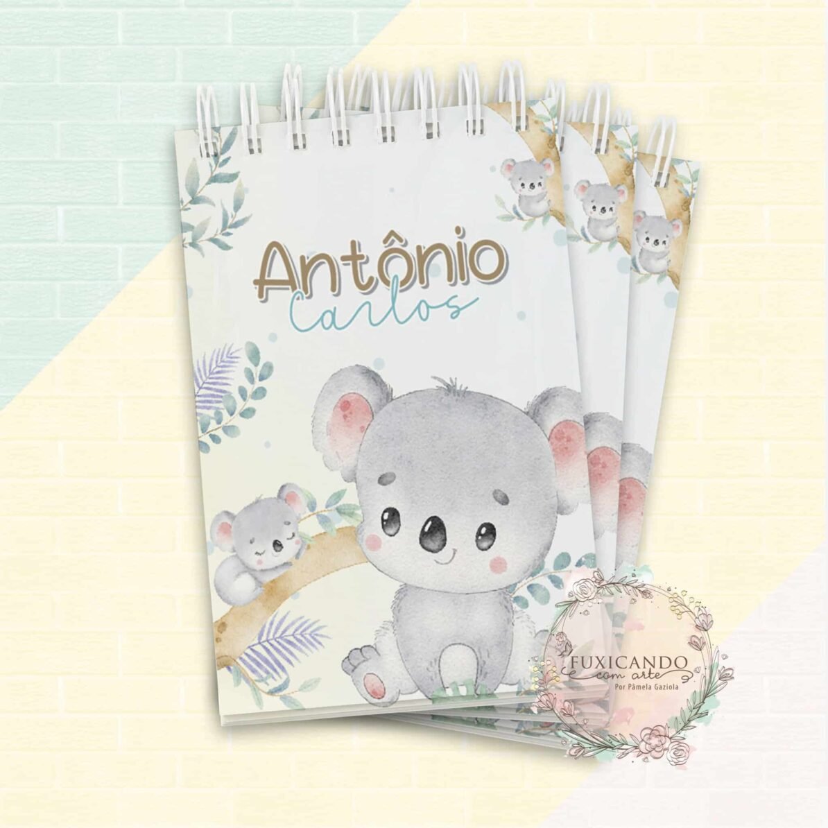 Kit Coala Baby Aquarela – Menino e Menina (Fuxicando Arte) - Imagem 10