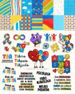 Abril Azul Dia do Austismo - Mimos | Kit Digital (Ana Flor) - Imagem 3
