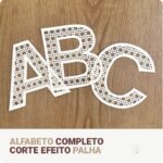 Kit Alfabeto Completo + Números - Corte Efeito Palha (Santa Ideia) - Imagem 4