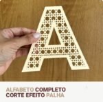 Kit Alfabeto Completo + Números - Corte Efeito Palha (Santa Ideia) - Imagem 2