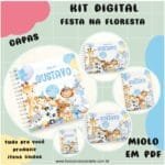 Kit Festa na Floresta – Menino e Menina (Fuxicando Arte)