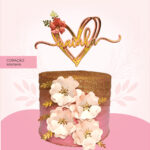 Coração de Mãe e Mainha - 2 Topos de Bolo - Imagem 2