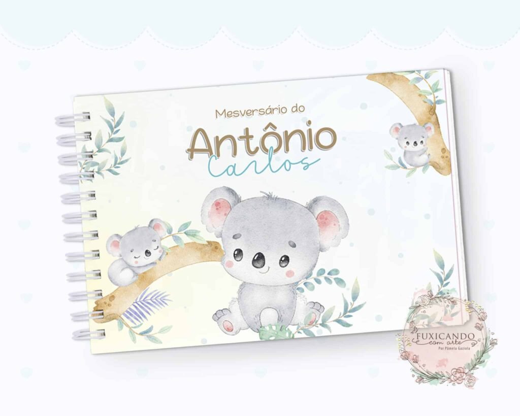 Kit Coala Baby Aquarela – Menino e Menina (Fuxicando Arte) - Imagem 11