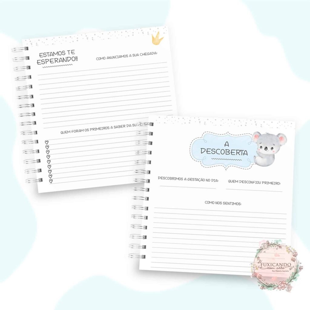 Kit Coala Baby Aquarela – Menino e Menina (Fuxicando Arte) - Imagem 9