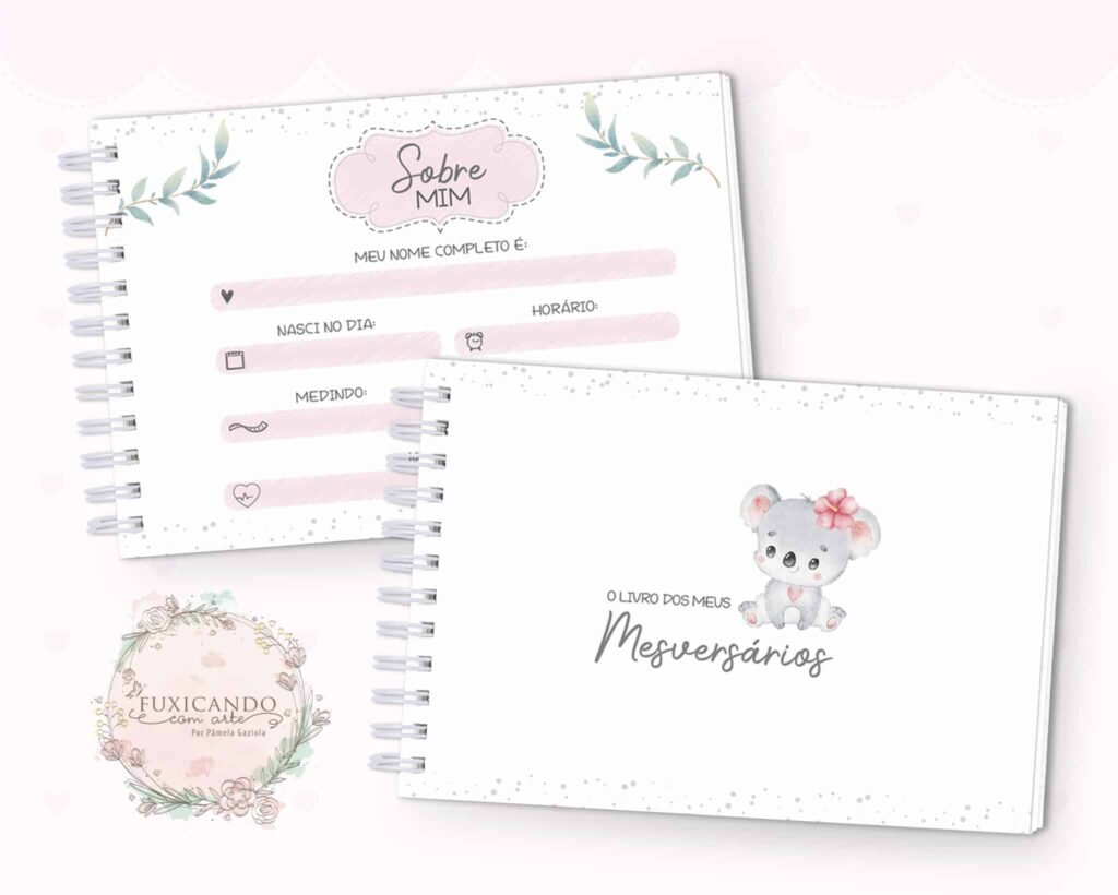 Kit Coala Baby Aquarela – Menino e Menina (Fuxicando Arte) - Imagem 21