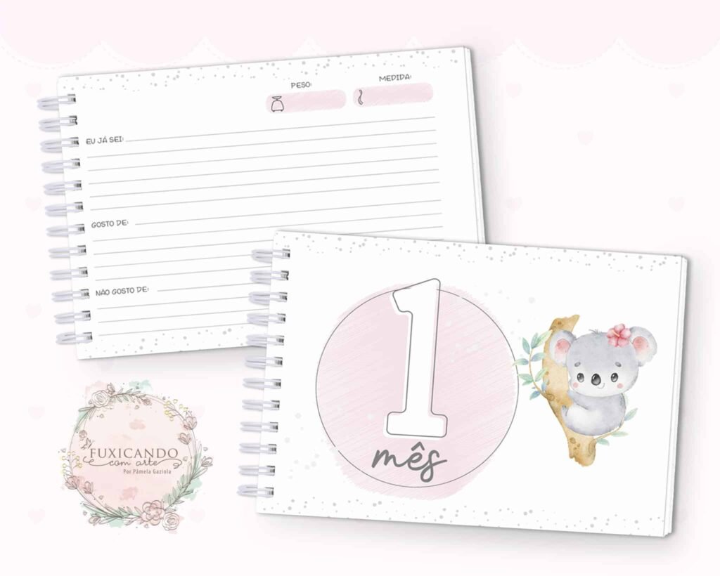 Kit Coala Baby Aquarela – Menino e Menina (Fuxicando Arte) - Imagem 14