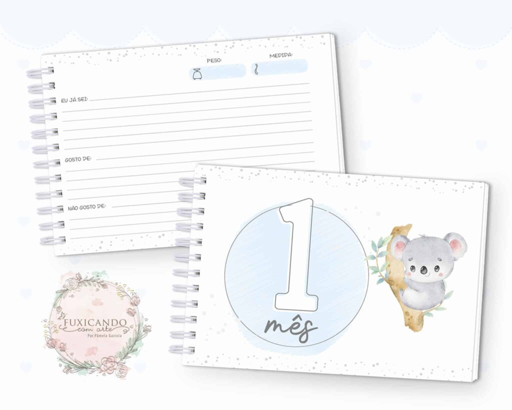 Kit Coala Baby Aquarela – Menino e Menina (Fuxicando Arte) - Imagem 4