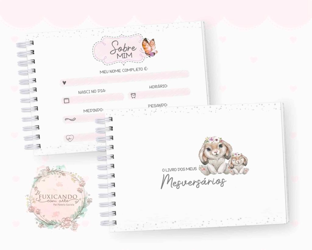 Kit Coelho Cute – Menino e Menina (Fuxicando Arte) - Imagem 5