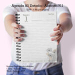 Agenda A5 Abstrato N1 - Permanente | Datada 2025 1DPP - 4 Miolos Com Hora e Sem Hora (Cute Corte) - Imagem 2