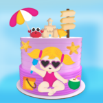 Menina Verão Praia - Topo de Bolo