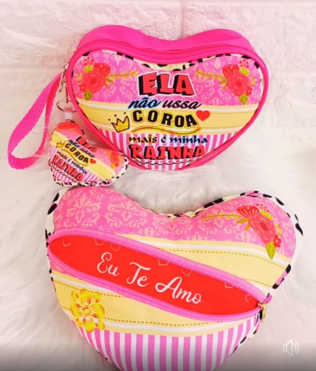 Coração Dia Das Mães - Estampa Para Almofada | Bolsinha - Imagem 3