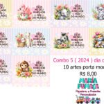 Porta Moedas - Dia das Mães - Kit 5 (Maria Fumaça)