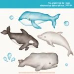 Fundo do Mar – Cliparts em aquarela (Estudio Daiane) - Imagem 6