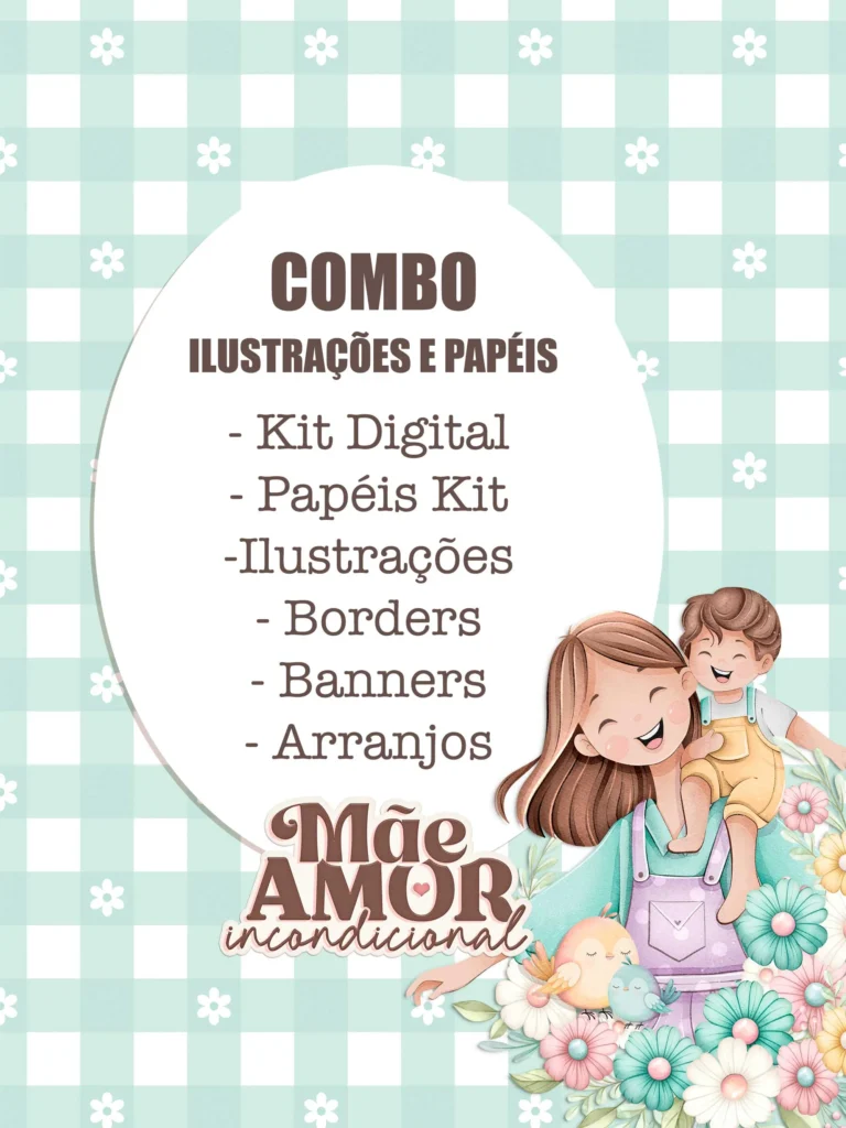 Mãe Amor Incondicional - Combo de Ilustração (Tita) - Imagem 1