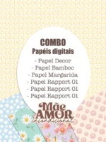 Mãe Amor Incondicional - Combo de Papéis (Tita)
