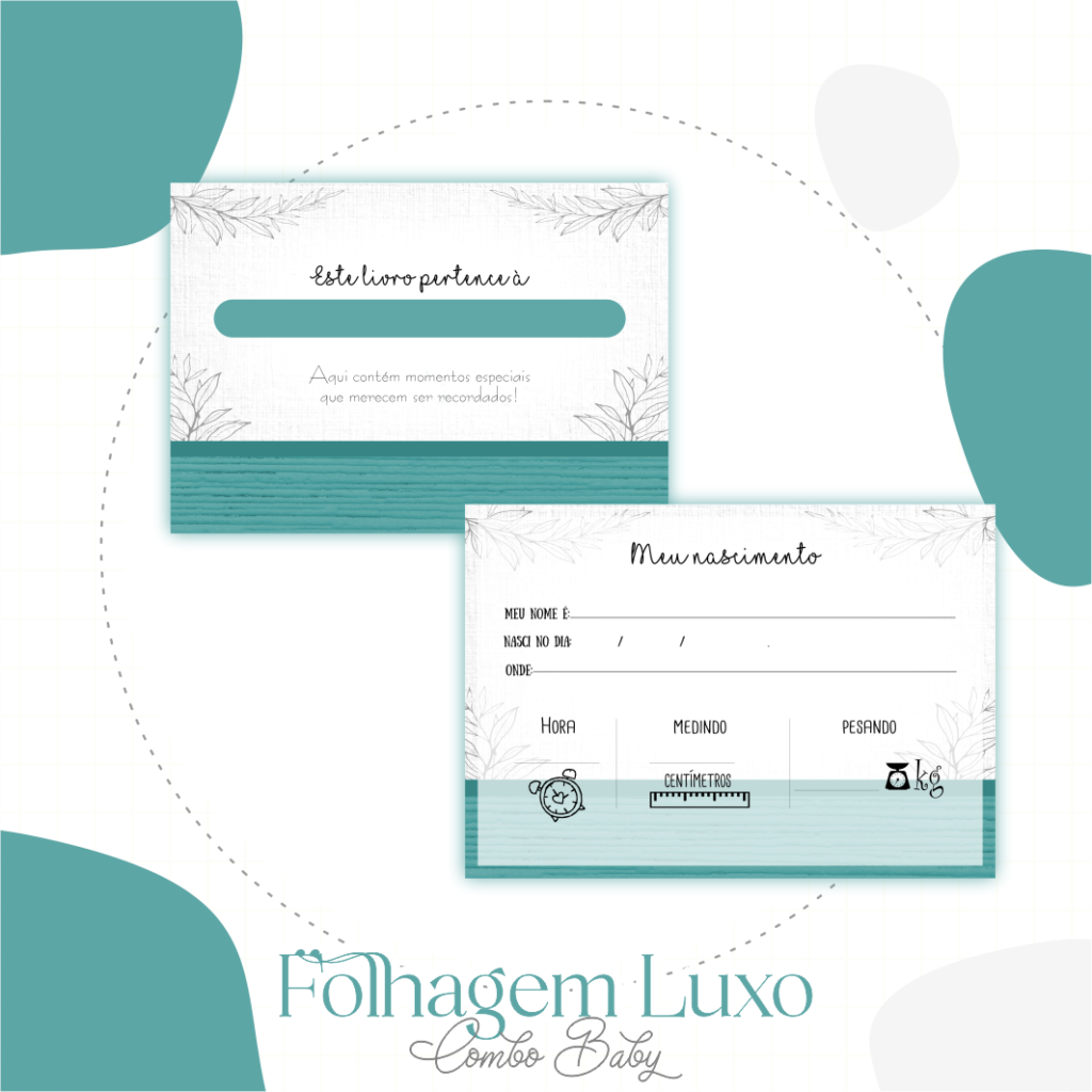 Folhagem Chick Azul - Kit Maternidade - Imagem 6