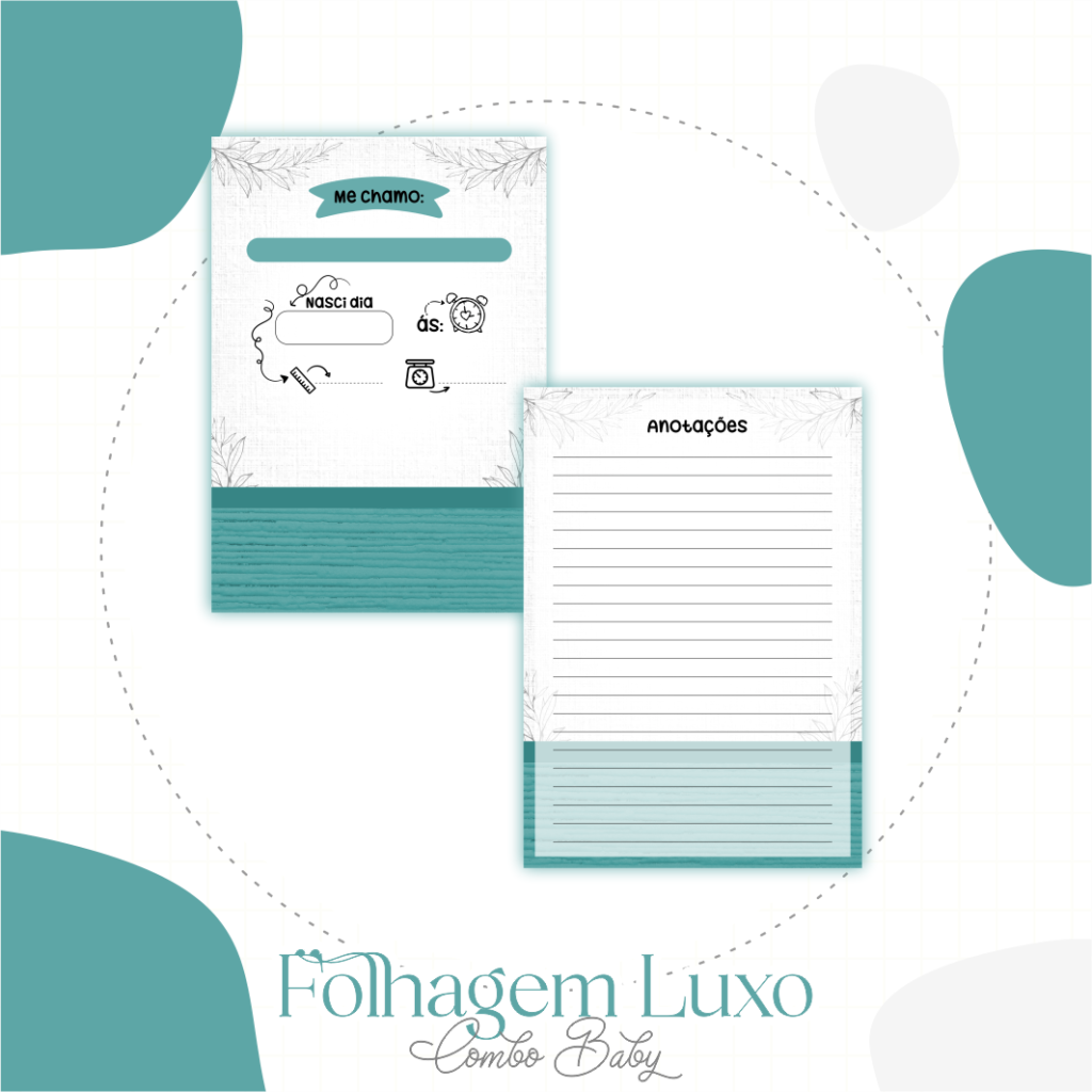 Folhagem Chick Azul - Kit Maternidade - Imagem 7