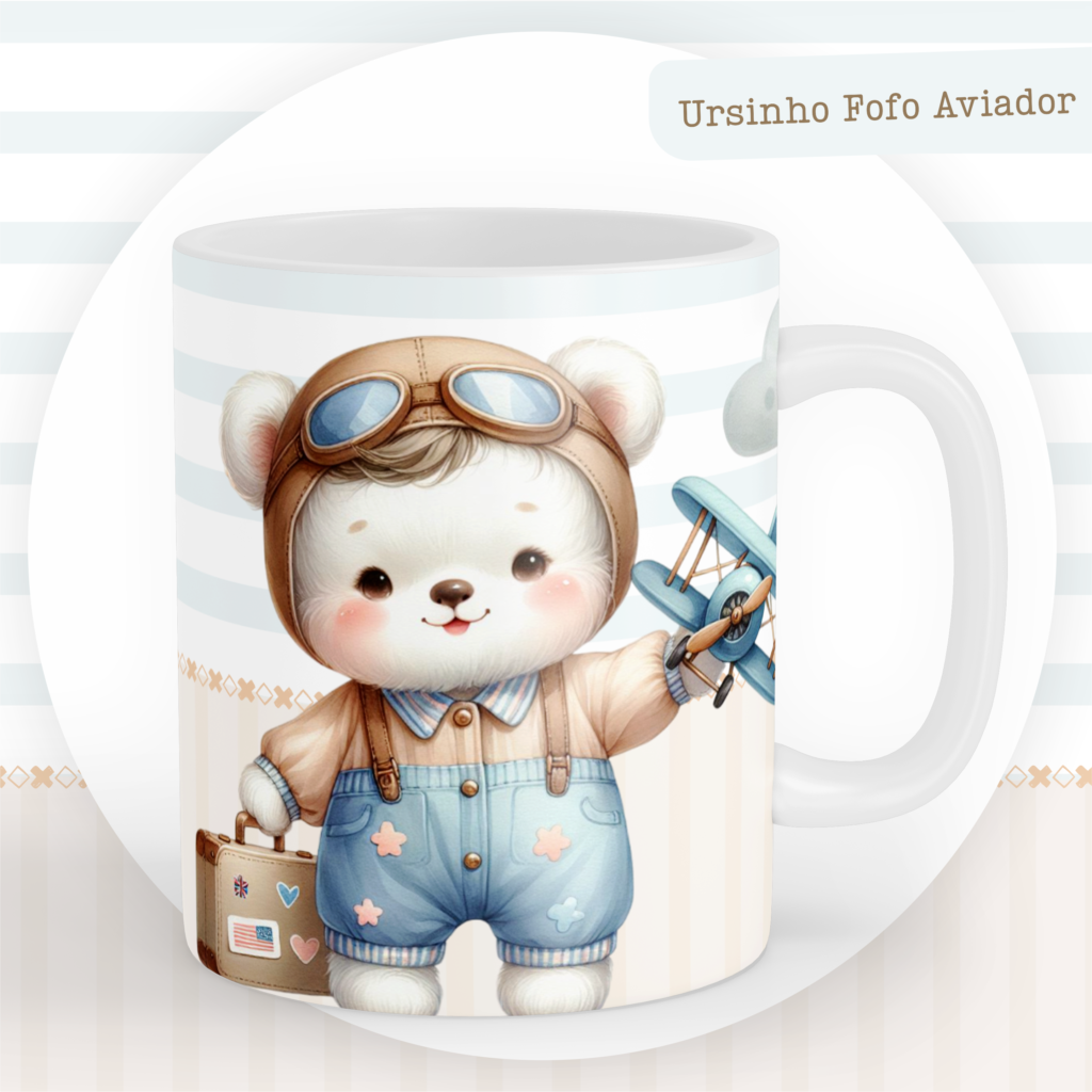 Ursinho Fofo Aviador - Kit Maternidade - Imagem 7