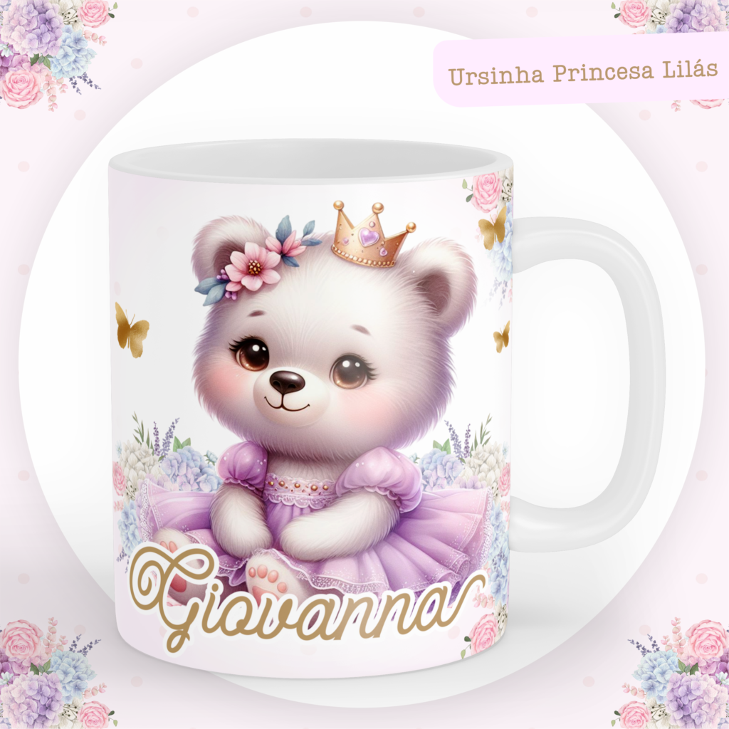 Ursinha Princesa Lilás - Kit Maternidade - Imagem 7