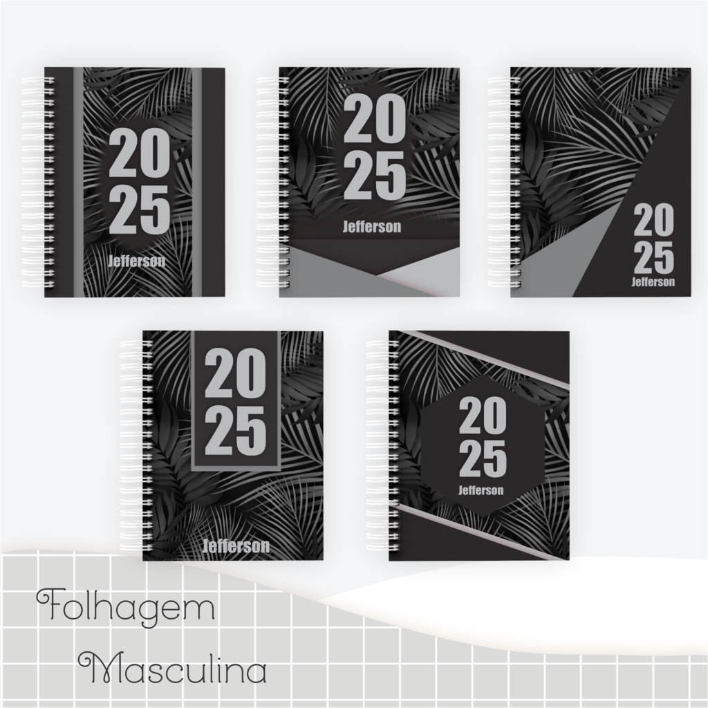 COMBO Folhagem Masculina 2025 – 5 Modelos (Pamella) - Imagem 1