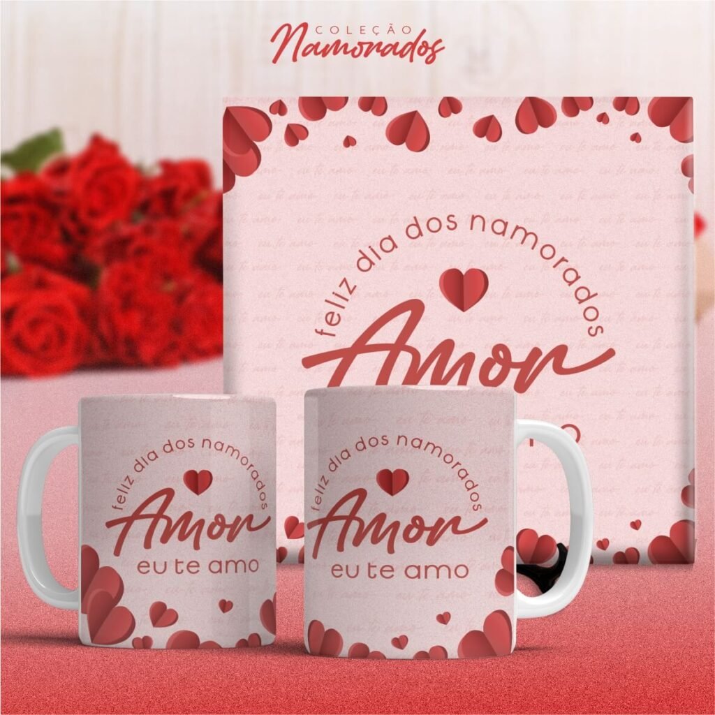 COMBO de Artes Canecas e Azulejos Namorados V24 SEM FOTO (Vintage) - Imagem 2