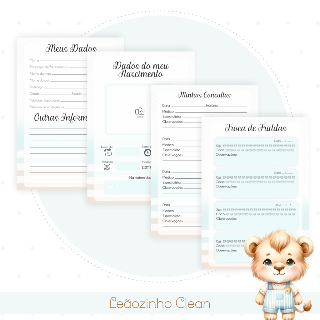 Leãozinho Clean - Kit Maternidade - Imagem 5