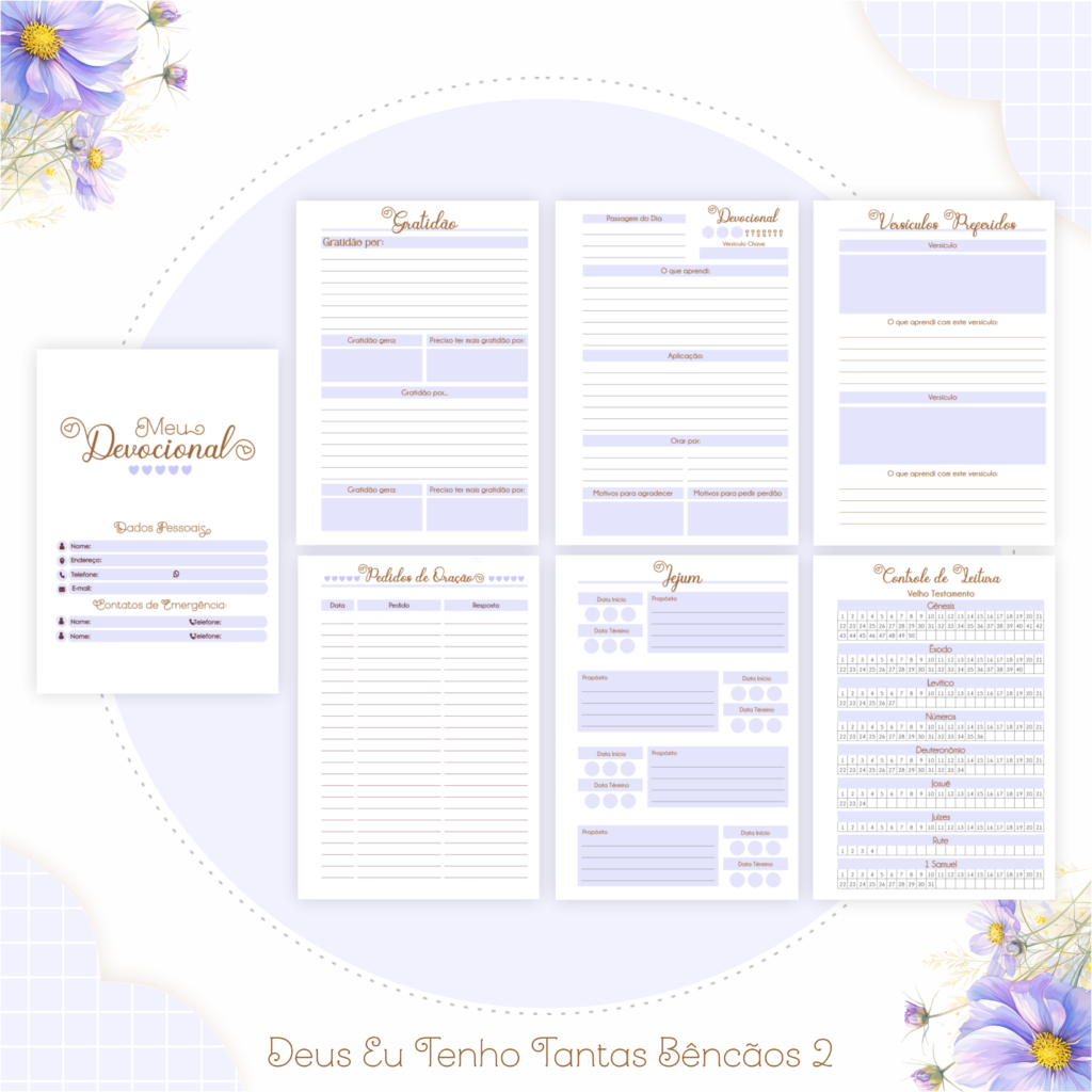 Kit CRISTÃO - Deus Eu Tenho Tantas Bençãos 2 (Pamella) - Imagem 10