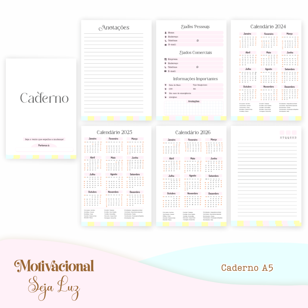 COMBO Motivacional Seja Luz – 5 Modelos (Pamella) - Imagem 9