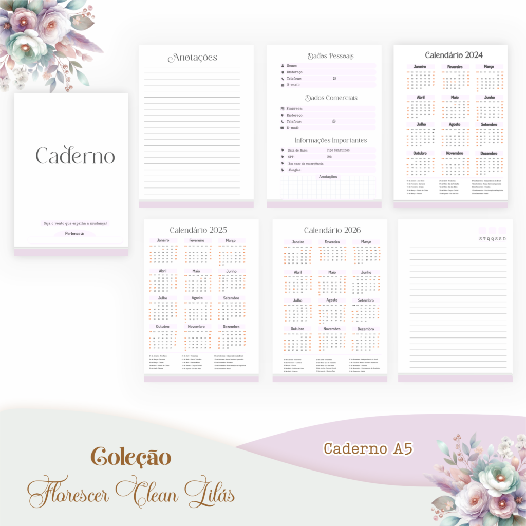 COMBO Florescer Clean Lilás – 5 Modelos (Pamella) - Imagem 9