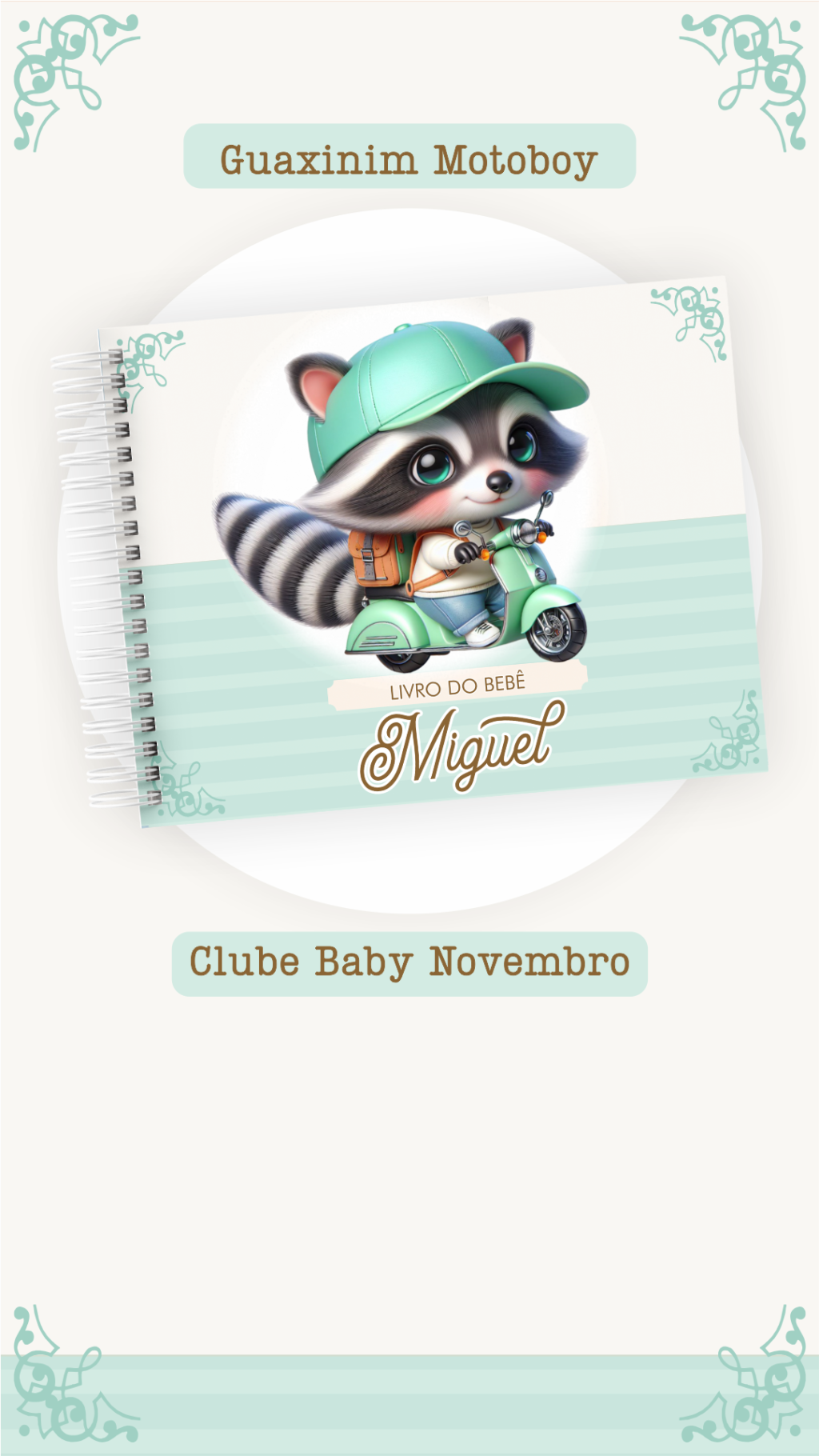 Guaxinim Motoboy - Kit Maternidade - Imagem 7