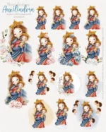Kit Digital Ilustrações Nossa Senhora Auxiliadora - Santinhos (Carinas Paper) - Imagem 2
