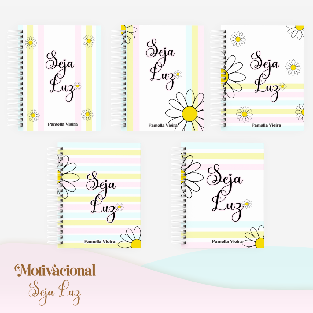 COMBO Motivacional Seja Luz – 5 Modelos (Pamella) - Imagem 1