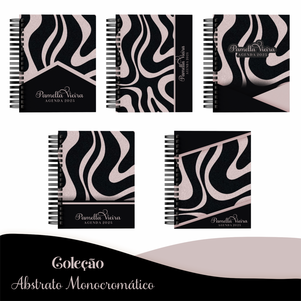 COMBO Abstrato Monocromático – 5 Modelos (Pamella) - Imagem 1