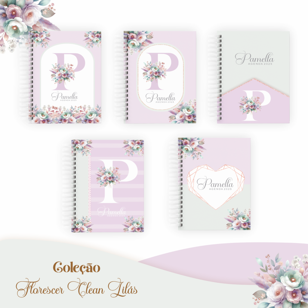 COMBO Florescer Clean Lilás – 5 Modelos (Pamella) - Imagem 1