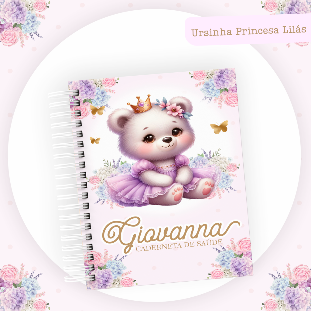Ursinha Princesa Lilás - Kit Maternidade - Imagem 9