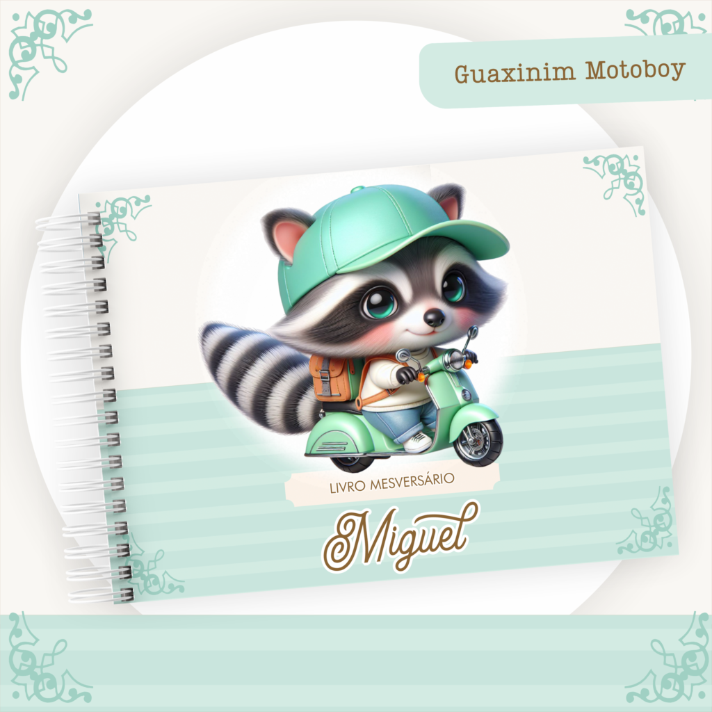 Guaxinim Motoboy - Kit Maternidade - Imagem 11