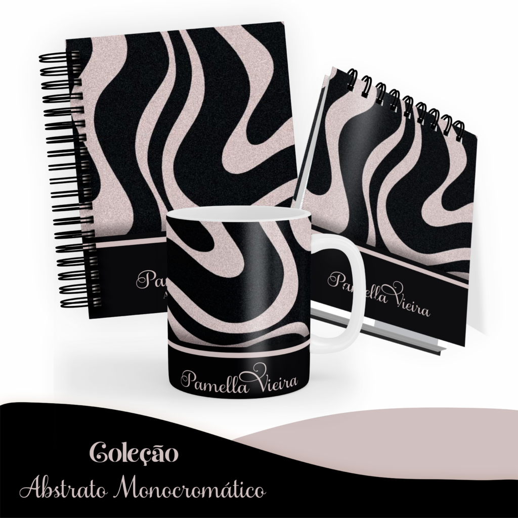 COMBO Abstrato Monocromático – 5 Modelos (Pamella) - Imagem 3