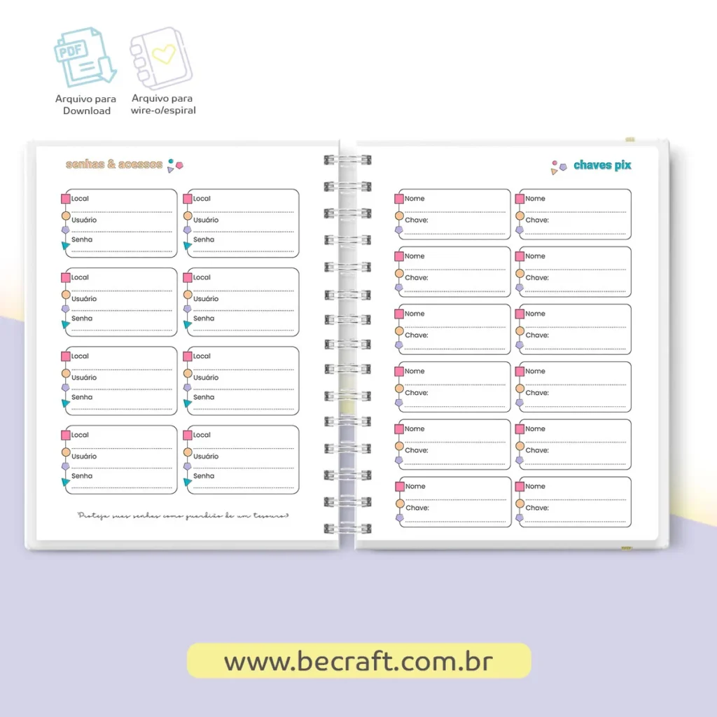 Miolo Agenda Colorida 2025 (Becraft) - Imagem 6